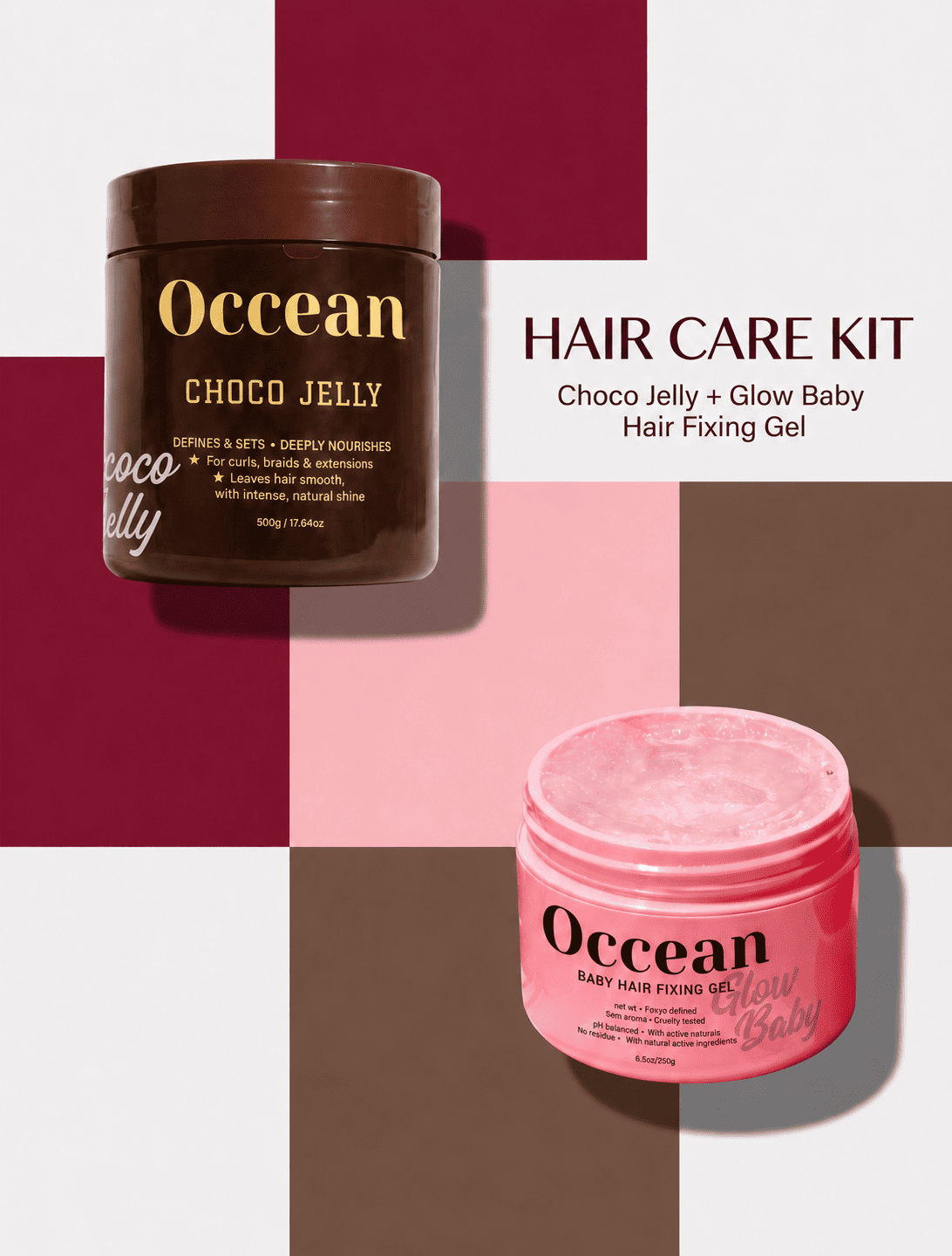 Hair Care Kit: Fixing Gel + Choco Jelly
